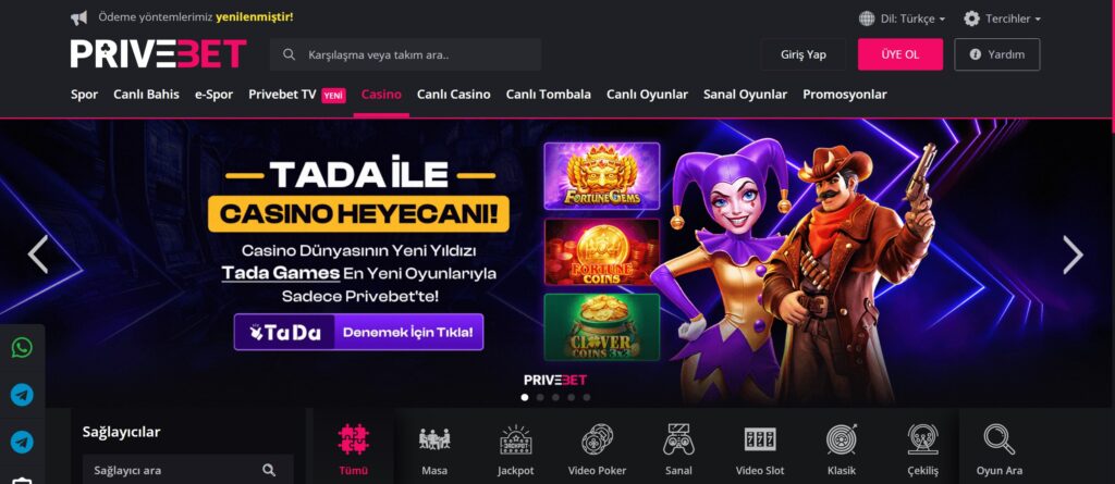 privebet slot oyunları